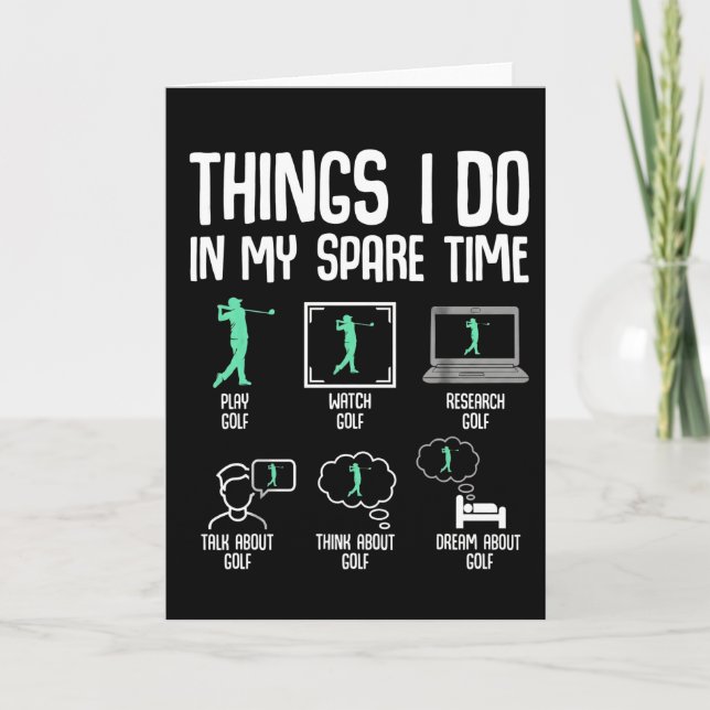 Carte Funny Golf Lover Spare Time Golfer Life Course  (Devant)