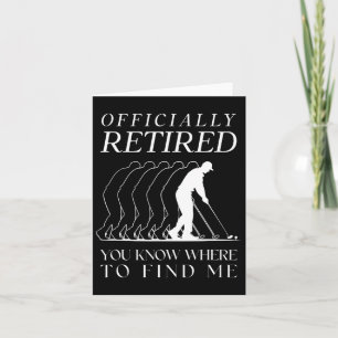 Carte Funny Golf officiellement retraité Golfing Retir