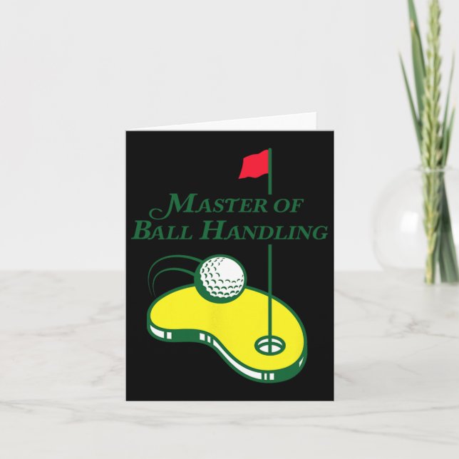 Carte Funny Golf Shirt - Maître De La Manipulation De Ba (Devant)