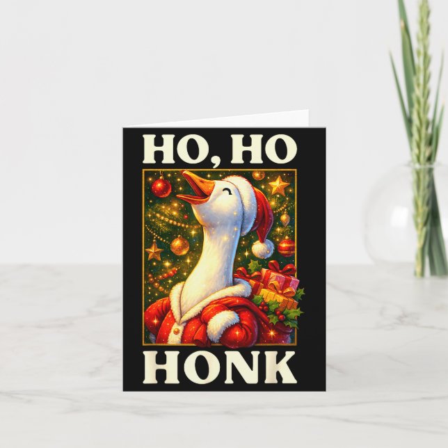 Carte Funny Goose Ho Ho Honk Christmas Outfit For Men Wo (Devant)