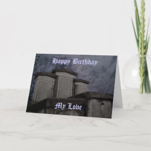 Carte Funny Gothic cemetery Birthday
