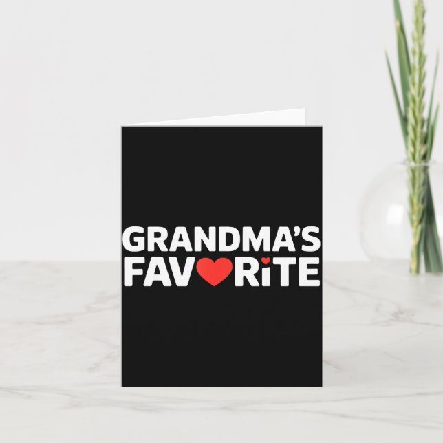 Carte Funny Grandmas Favorite Family Humor Tees For Men  (Devant)