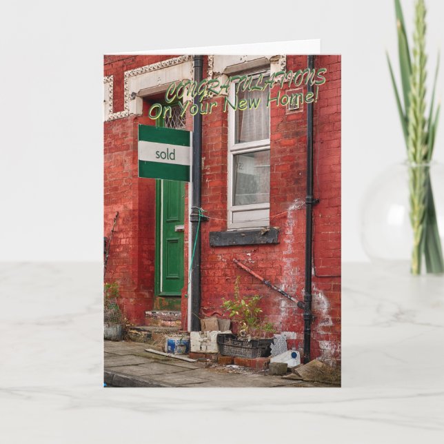 Carte Funny greetings card moving home (Devant)