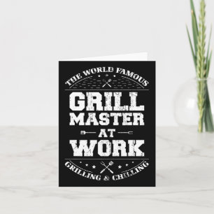 Carte Funny Grill Master Barbecue Chef Fumé Viande Lover