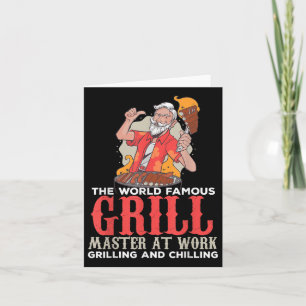 Carte Funny Grill Master Bbq Lovers Foodies Chef Fumé