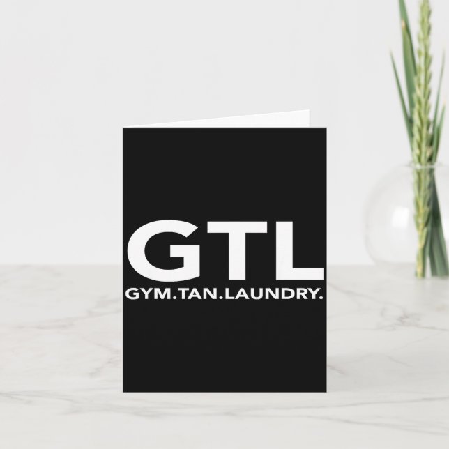 Carte Funny Gtl Gift - Funny Gym Tan Laundry New Jersey  (Devant)