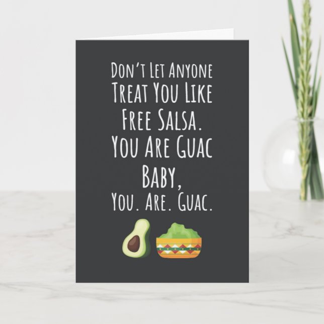 Carte Funny Guacamole Cards Avocado Fruit Humor (Devant)