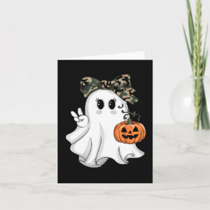 Carte Funny Halloween Camouflage Camo Ghost Hello Huntin