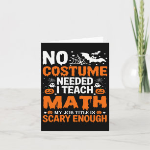 Carte Funny Halloween Math Enseignant Mathématiques Educ