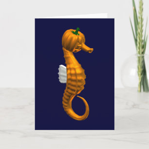 Carte Funny Halloween Seahorse