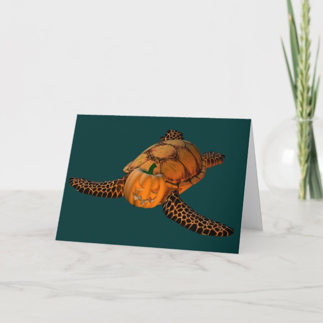 Carte Funny Halloween Turtle (Devant)