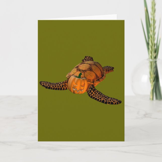 Carte Funny Halloween Turtle (Devant)