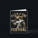 Carte Funny Hanoukka Jewish Gym Workout Flex Festival<br><div class="desc">Funny Hanoukka Jewish Gym Workout Flex Festival</div>
