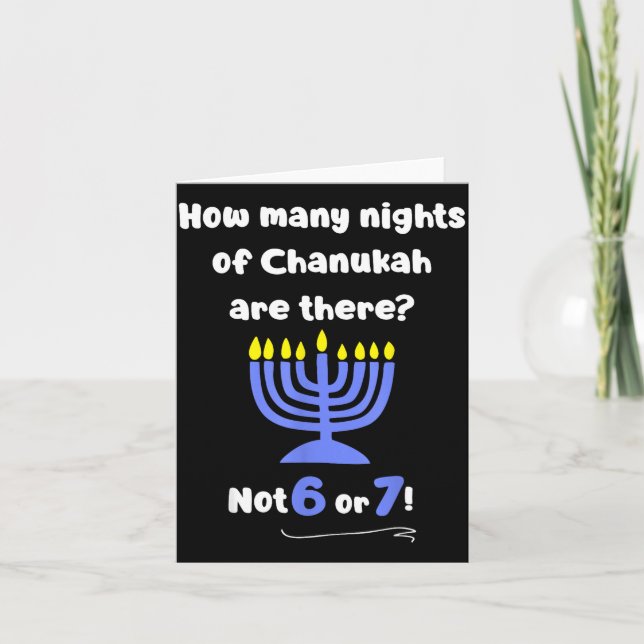 Carte Funny Hanukkah 67 Meme Teacher How Many Nights Of  (Devant)