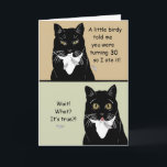 Carte Funny Happy 30th Birthday Card<br><div class="desc">Funny happy 30e anniversaire carte est personnalisable avec n'importe quel âge et/ou vous possédez un message personnalisé. Pour modifier l'âge,  cliquez sur modifier la carte,  puis cliquez sur le 30,  puis modifiez le texte et tapez l'âge que vous voulez!</div>