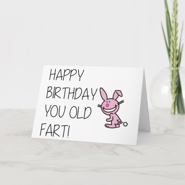 Carte Funny Happy Birthday card - Old Fart (Devant)