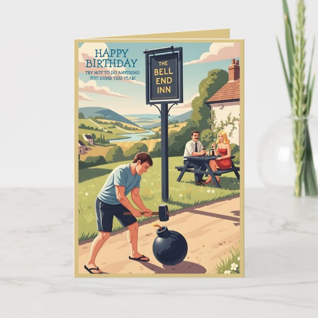 Carte Funny Happy Birthday Drinking Theme (Devant)