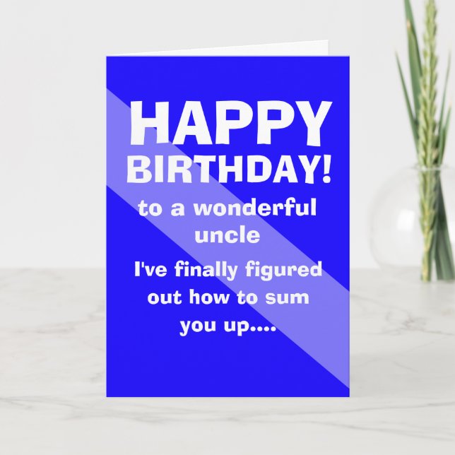 Carte funny Happy birthday  favorite uncle (Devant)