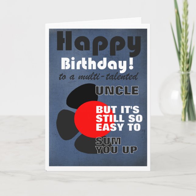 Carte funny happy birthday wish uncle (Devant)