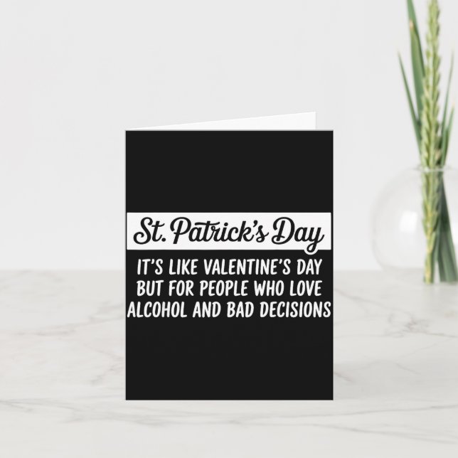 Carte Funny Happy St Patricks Day Irish Shamrock Lucky M (Devant)