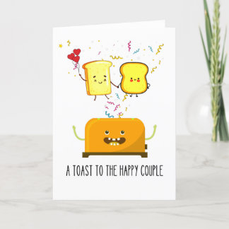Carte Funny Happy Toaster : Un toast au heureux couple