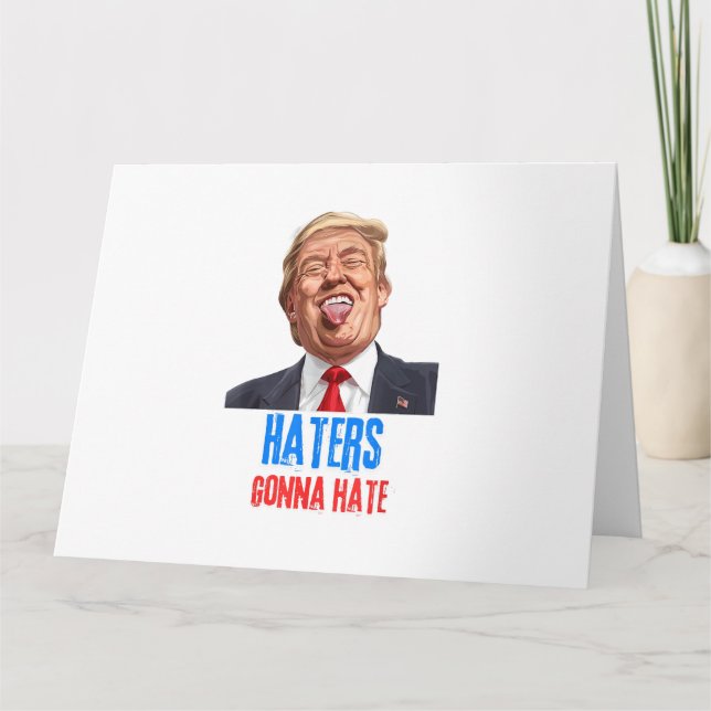 Carte Funny Haters va détester des citations drôles en d (Devant)