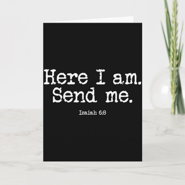 Carte Funny Here I Am Send Me Bible Verse Lord Saying  (Devant)