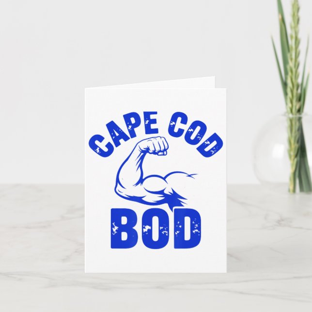 Carte Funny Homme's Cape Cod Bod Machusetts Summer Beach (Devant)