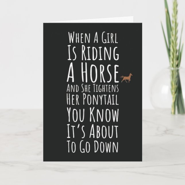 Carte Funny Horse Cards For Women Teen Girls For Her  (Devant)