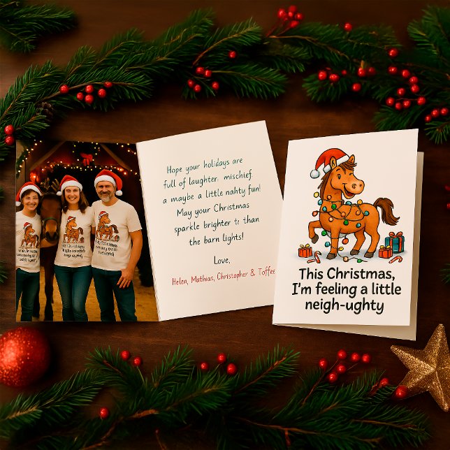 Carte Funny Horse Greeting for Equestrians & Animal Love (Créateur téléchargé)