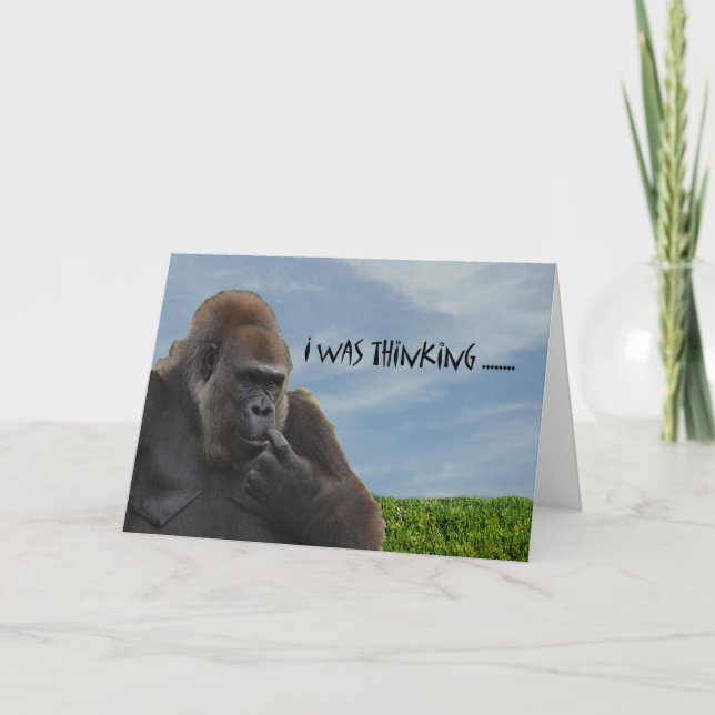 Carte Funny Humorous Ape Gorilla Getting Old (Devant)