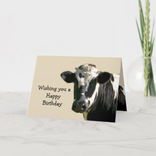 Carte Funny Humour Vache Anniversaire rit