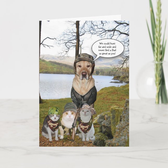 Carte Funny Hunting Dog (Devant)