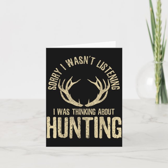 Carte Funny Hunting Quote Saying Deer Venison Elk Hunter (Devant)