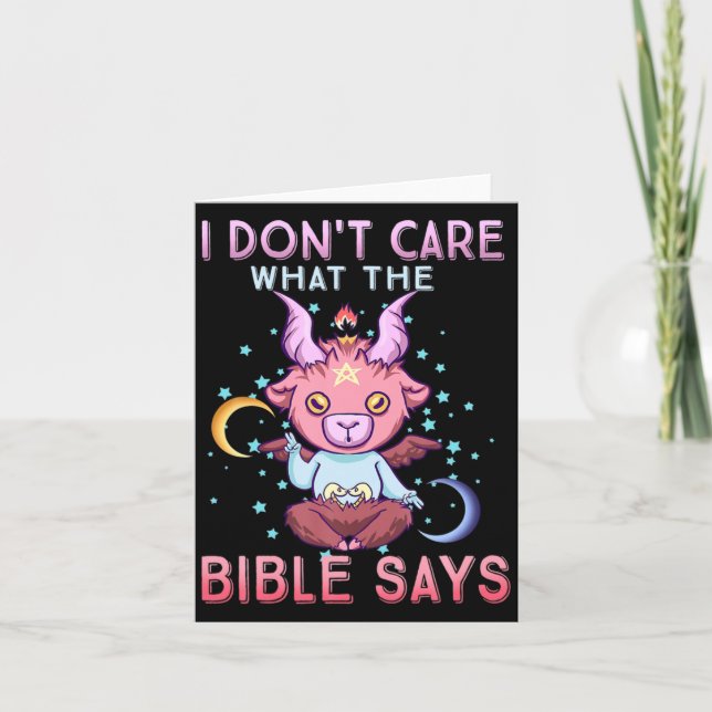 Carte Funny I Dont Care What Bible Says  (Devant)