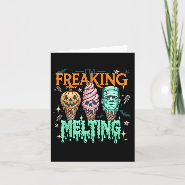 Carte Funny Im Freakin Melting Frankenstein Monster Hall (Devant)