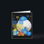 Carte Funny Jewish Golf Ball Menorah Happy Hanukkah Chan<br><div class="desc">Funny Jewish Golf Ball Menorah Happy Hanukkah Chanukah Kids</div>