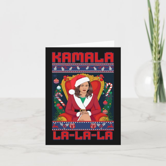 Carte Funny Kamala Harris 2024 Christmas Comma La Men Wo (Devant)