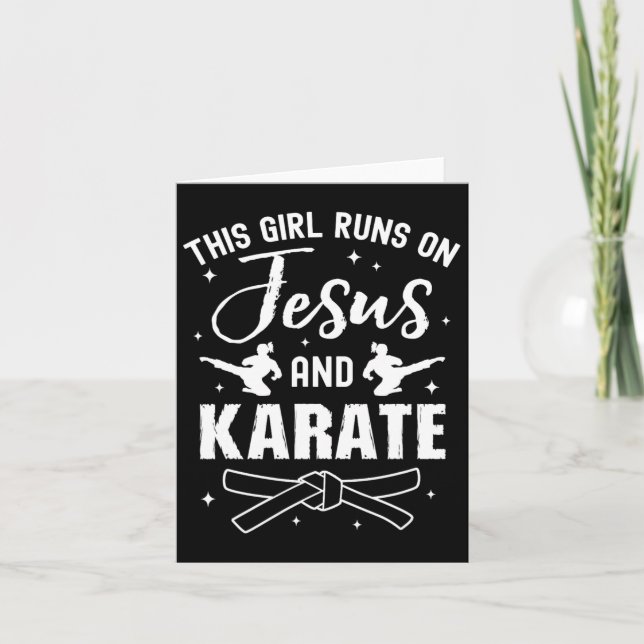 Carte Funny Karate Design Pour Filles Femmes Karaté Mart (Devant)