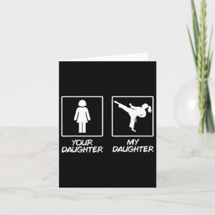 Carte Funny Karate Maman Arts martiaux Fille Ceinture no