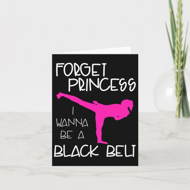 Carte Funny Karate Shirt Girl Black Belt Martial Arts Gi (Devant)