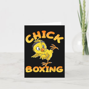 Carte Funny Kickboxing Fighting Girl Cute Kick Boxing Ch
