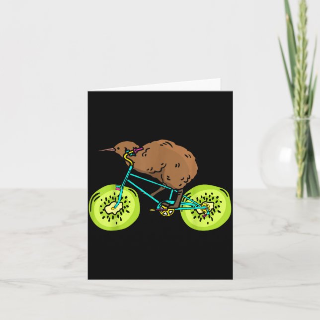 Carte Funny Kiwi Biker Cycling Gift New Zealand  (Devant)