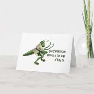 Carte Funny Kung Fu Grasshopper