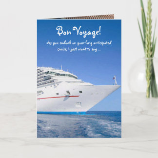 Carte Funny Lab Bon Voyage pour la croisière.