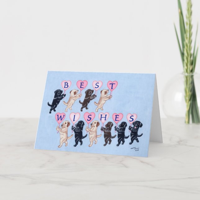 Carte Funny Labradors pour Mariage (Devant)
