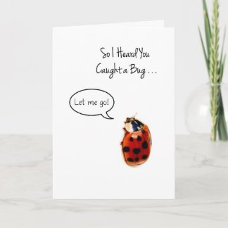 Carte Funny Ladybug Se Bien, Attraper Et Sortir