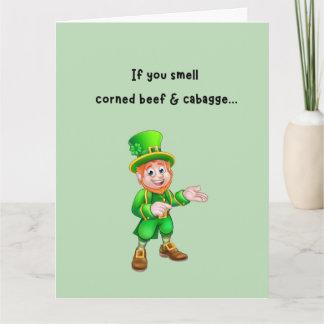 Carte Funny Leprechaun Fart St. Patrick's Day Card
