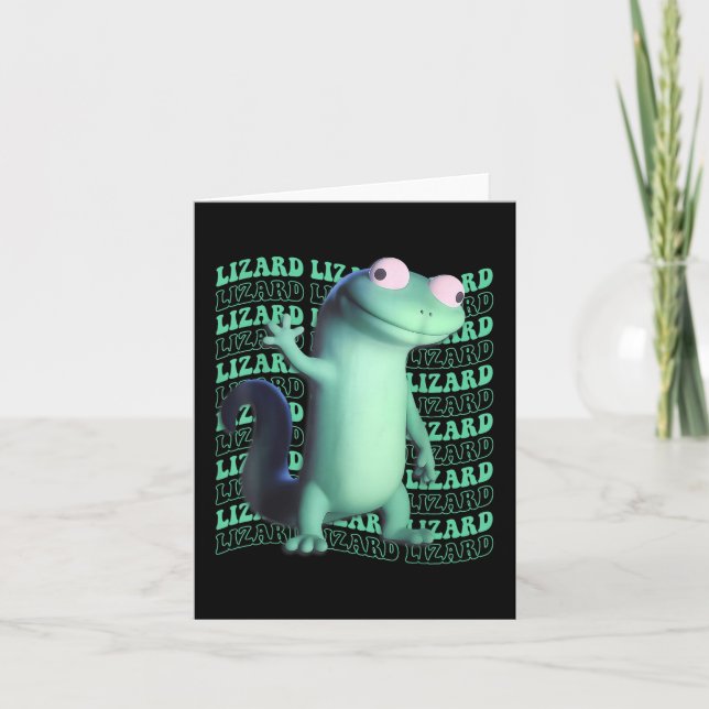Carte Funny Lizard mème Animal Femmes Hommes _2 (Devant)