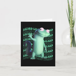 Carte Funny Lizard mème Animal Femmes Hommes _2